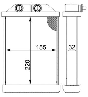 Innenraum-Wärmetauscher AUDI A6 1999-2004 - MAHLE