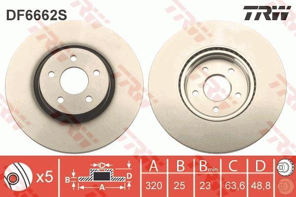 ON FREN AYNASI CONNECT 12 > FOCUS III 11>15 KUGA 12>14 VOLVO V40 T2-T3-T4-T5 C30 06>12 C70 II 07>12 S40 II 05>12 V50 04> - TRW - OEM CV611125FA