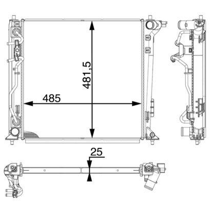 Kühlmittelkühler HYUNDAI TUCSON — MAHLE CR1977000P - MAHLE