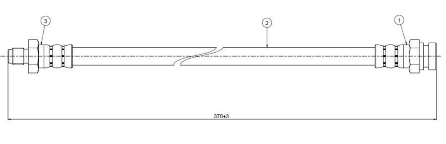 FREN HORTUMU ön Pick-up PE-UD 82-85 - CAVO - OEM 387443810