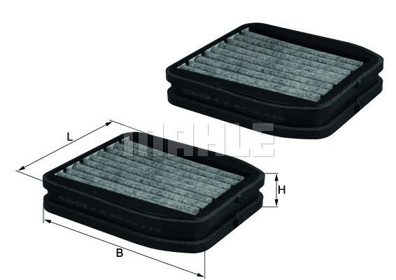 KABIN FILTRESI TAKIMI MERCEDES E-CLASS W211 S211 KARBONLU - MAHLE - OEM A2118300818