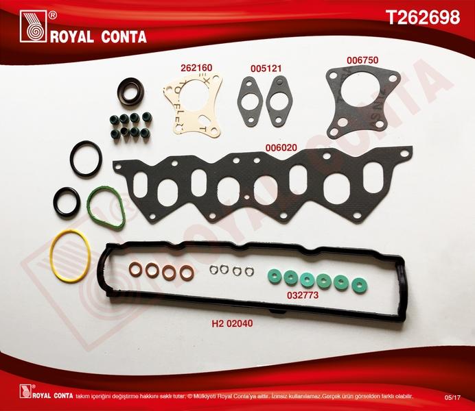 MOTOR ÜST TAKIM CONTA (SKT KEÇELİ) (SİLİNDİR KAPAKSIZ) KNG-EXP-CLIO-F8Q - ROYAL