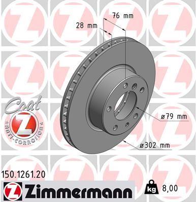 FREN DISKI ON BMW E34 E32 - ZIMMERMANN - OEM 34116756090