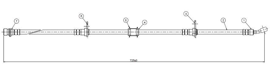 FREN HORTUMU ön Prelude 2.2 i 1.6 92-. — CAVO C800694A - CAVO - OEM 46410SS0003