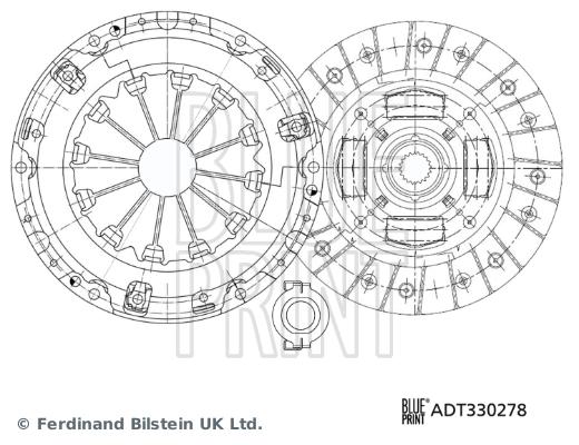 DEBRİYAJ SETİ YARIS 2006-11 — BLUEPRINT ADT330278 - BLUEPRINT - OEM 3125059635