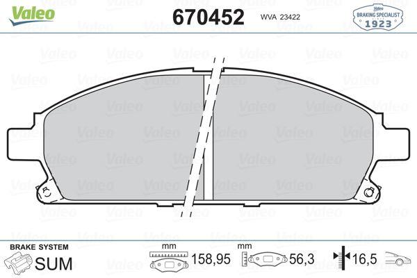 FREN BALATASI ON HONDA ACCORD VII CIVIC VII FR-V STREAM - VALEO - OEM 410608H785