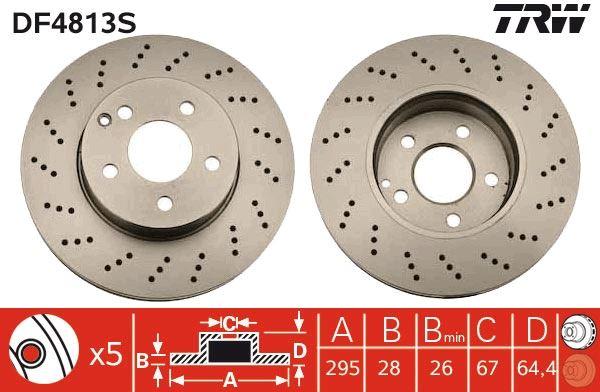 ON FREN DISKI AYNASI MERCEDES C-CLASS W204 C180 CGI - C180 KOMPRESSOR - C200 KOMPRESSOR - C200 CGI - C180 CDI - C200 CDI - C220 CDI C250 CDI Ø:295mm ---Y:64.5mm ---K:28mm - TRW - OEM A2044213612