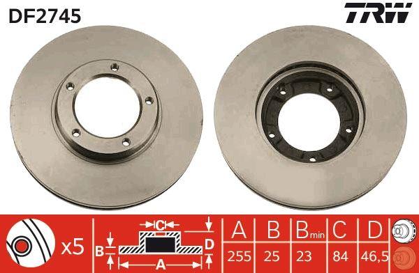 ÖN FREN AYNASI HAICE (90-98)(255x25x23xHAVALI) - TRW - OEM 4351220090