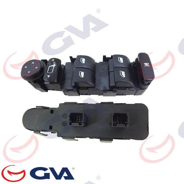 CAM AÇMA ANAHTARI CITROEN C4 SOL (04-11) (DÖRTLÜ- AYNA AYARLI + ÇERÇEVESİZ) - GVA - OEM 6554.HA