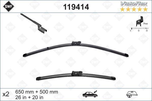 SİLECEK 65+50 X2 (FLATBLADE) VOLVO C30 06> S40 05> S60 10> S80 06>V50 05>V70 07>V60 10> XC70 XC60 - VALEO - OEM 30753009