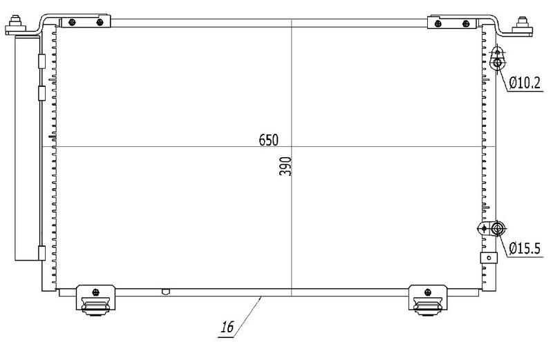 KLİMA KONDENSERİ AVENSİS 2.0İ 16V-2.4İ 16V 03=> (OTO.-MEK.) - ORIS - OEM 8845005120