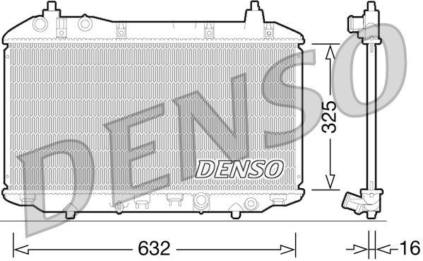 RADİATOR. ENGİNE COOLİNG HONDA CIVIC VIII HATCHBACK (05-) - DENSO - OEM 19010RSHE01