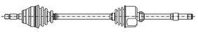 AKS KOMPLE SAĞ TRAFIC II-OPEL VIVARO 2.0-1.9 DCI 01=> UZUNLUK 1020mm - CIFAM - OEM 8200169291