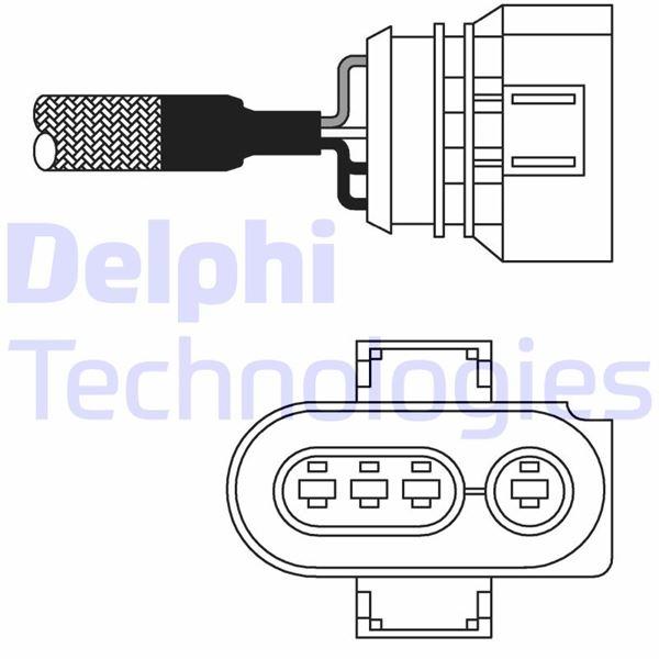 OKSİJEN SENSÖRÜ - SEAT CORDOBA I. IBİZA II. VW POLO FOURGON II. GOLF III 08/91>08/02 - DELPHI