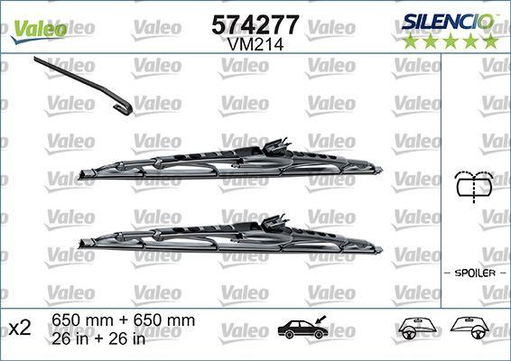 (x) SİLECEK (SILENCIO) 47.5+47.5cm (x2) VM222 VW P - VALEO - OEM 475S