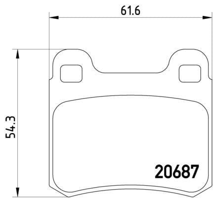 FREN BALATASI ARKA MERCEDES 190 E200 E220 82=> - KALE BALATA - OEM A0014200120