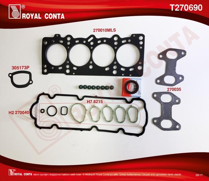 UST TAKIM CONTA (SKT KECELI REINZ SUBAP LASTIKLI) FIAT PALIO 12 8V (YENIMODEL) (60-65 HP) 188A4 - ROYALCONTA - OEM 71736315