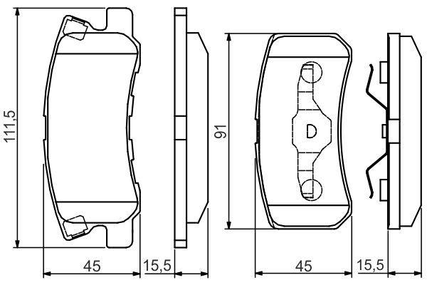 PEUGEOT 4007-4008 - MITSUBISHI PAJERO II-III-IV ARKA BALATA (METAL İNDİKATÖRLÜ) - AYD - OEM K68028671AA