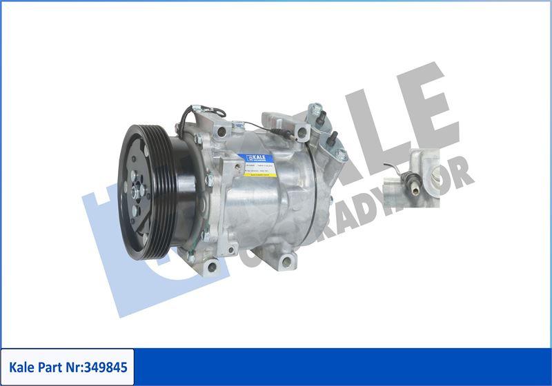 KLIMA KOMPRESORU DACIA LOGAN 04>SANDERO 08> DUSTER 10> 1.4 K7J 1.5dCi K9K 1.6 K4M (12V 6 KANAL 124MM) - KALE - OEM 6001548723
