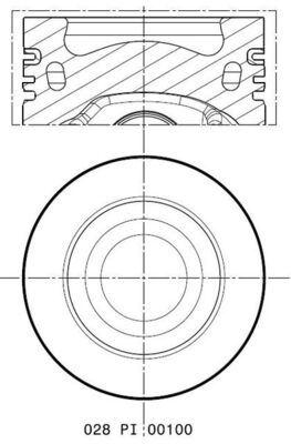(x) MOTOR PİSTON+SEGMAN VW AMAROK-PASSAT-T5 2.0 TDI CAHA-CDBA-CBDC (81.00) - MAHLE - OEM 03L107065K