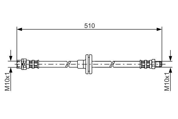 FREN HORTUMU ON BMW X5 E53 00>06 - BOSCH - OEM 34301166118