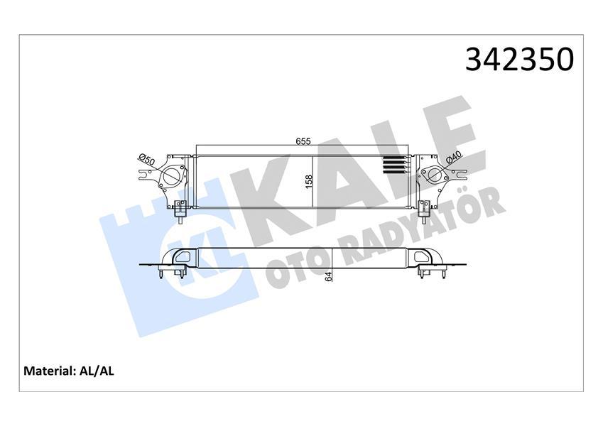 INTERCOOLER QASHQAI   QASHQAI+2 1.5 DCI  2.0 DCI (07+) AL PL BRZ - KALE - OEM 14461-BB30A