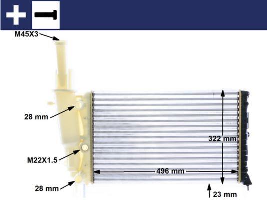 Kühlmittelkühler FIAT PUNTO I / LANCIA Y - MAHLE