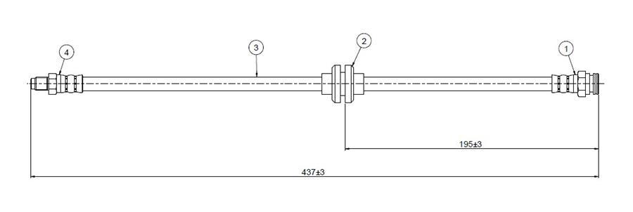 ARKA FREN HORTUMU ALFA 156 (1997-2005) 147 (2001-2 - CAVO - OEM 46454474