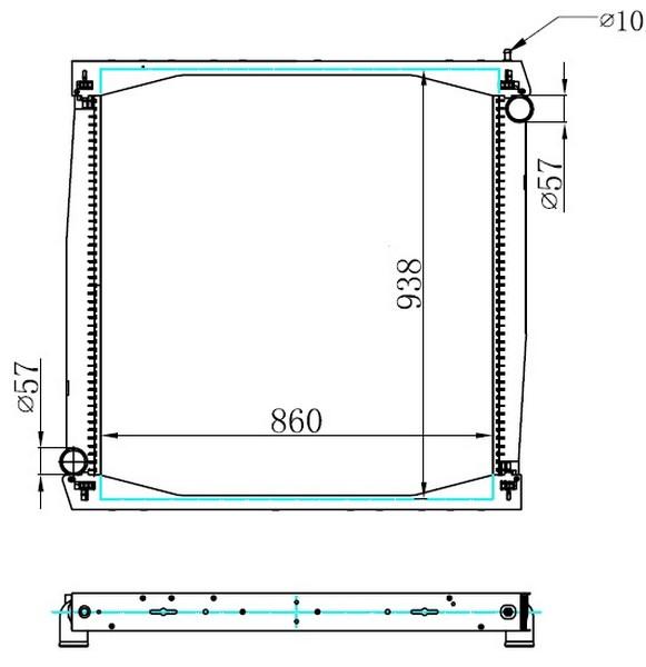 RADYATOR TRUCK BRAZİNG MT(860X938X48)R 114 95-04 64069A - ORIS - OEM 1327249