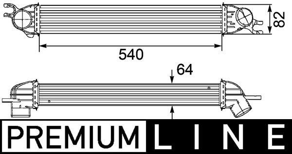 TURBO RADYATORU MINI R55 R56 R60 R61 F56 PREMIUM LINE - MAHLE - OEM 17512751277