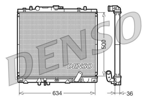 RADİATOR. ENGİNE COOLİNG MITSUBISHI L 200 (96-07) - DENSO - OEM MR571147