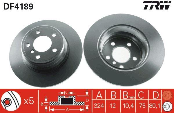 FREN DISKI ARKA BMW X5 E53 00>06 - TRW - OEM 34216859678