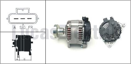 ALTERNATÖR FORD FOCUS 98> 1.8 TDCİ (90 AMP) - LUCAS - OEM 98AB