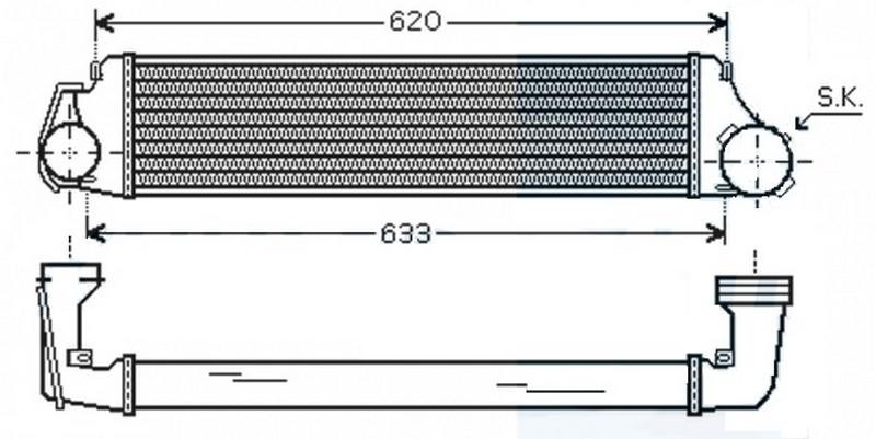 TURBO RADYATÖRÜ (INTERCOOLER) BMW (E46) 3.20D 01=> (540X127X50) (MEK.-OTOM.) - ORIS - OEM 7786351