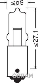 AMPUL 12V 20W BA9S UNV1 - OSRAM