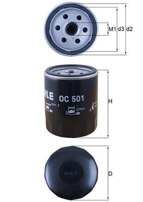 YAĞ FİLTRESİ — MAHLE OC18 - MAHLE
