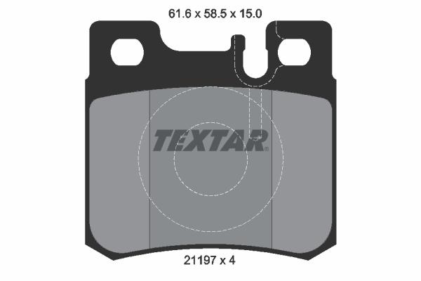 FREN BALATASI ARKA MERCEDES W201 W202 W210 W124 R170 - TEXTAR - OEM A0054201720
