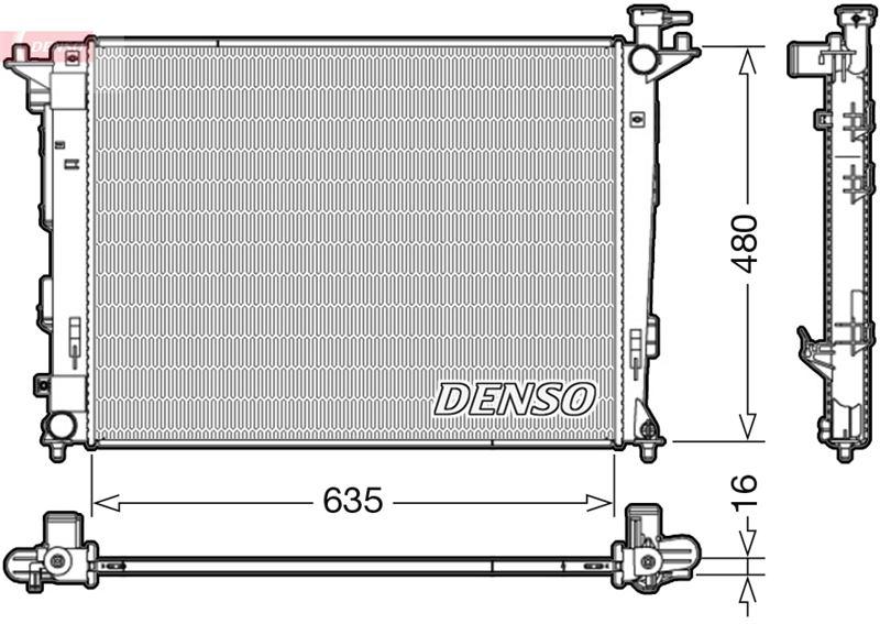 RADİATOR. ENGİNE COOLİNG HYUNDAI İX35 (09-) — DENSO DRM41006 - DENSO - OEM 253102Y500