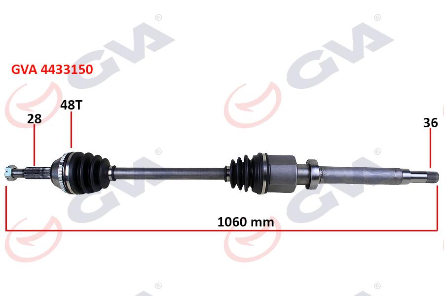 ON AKS KOMPLE SAG TRANSIT V347 V348 2.2TDCI 130PS 06>11 O.CEKER ABS LI - GVA - OEM 6C113B436DE