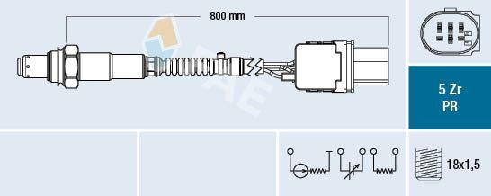 OKSİJEN SENSÖRÜ A3-A4-A6-Q7-CADDY3-PASSAT-T6 2.0TDI-2.7TDI-3.0TDI - FAE - OEM 1K0998262AD