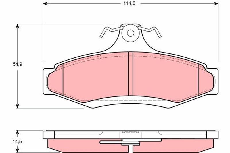 ARKA BALATA CHEVROLET-DAEWOO NUBIRA 2.0 CDX 97=> LEGANZA 2.0-2.2 99=> - TRW - OEM 96253368