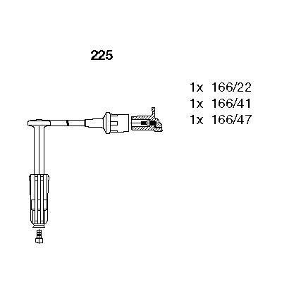 ATESLEME KABLOSU SETI MERCEDES M104 W124 S124 C124 W202 W210 W463 W140 3`LU - BREMI - OEM 0300890641