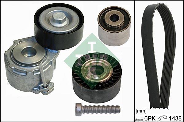 ALTERNATÖR GERGİ KİTİ KÜTÜKLÜ PARTNER-BERLINGO-SCUDO-JUMPY-XSARA-306 1.9D 99>DW8B(KLİ`SIZ) K016PK1438 - INA - OEM 1613845780