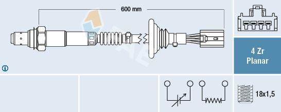 OKSIJEN SENSORU VOLVO S40 I (644) 2.0 T4 00>03 V40 (645) 2.0 T4 00>04 - FAE - OEM 30630131