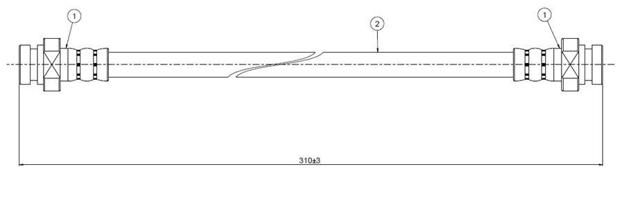 FREN HORTUMU ön Violet A10 78-82 - CAVO - OEM 4620389916