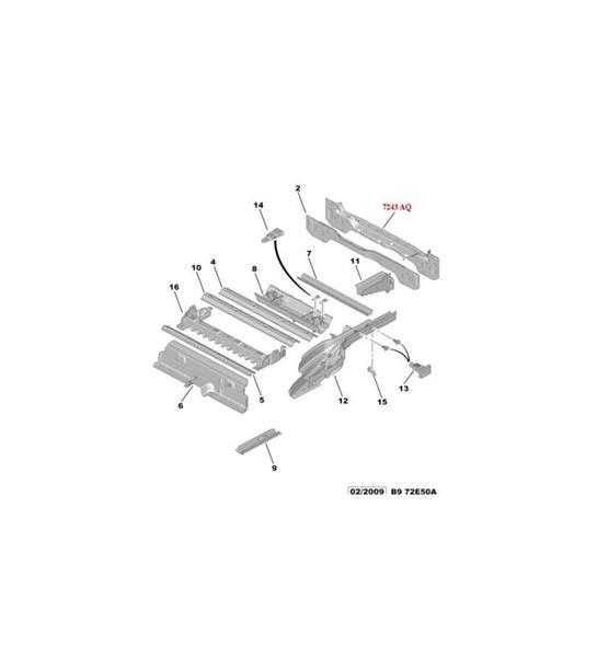 ARKA PANEL PEUGEOT PARTNER TEPEE - PSA - OEM 7243.AQ