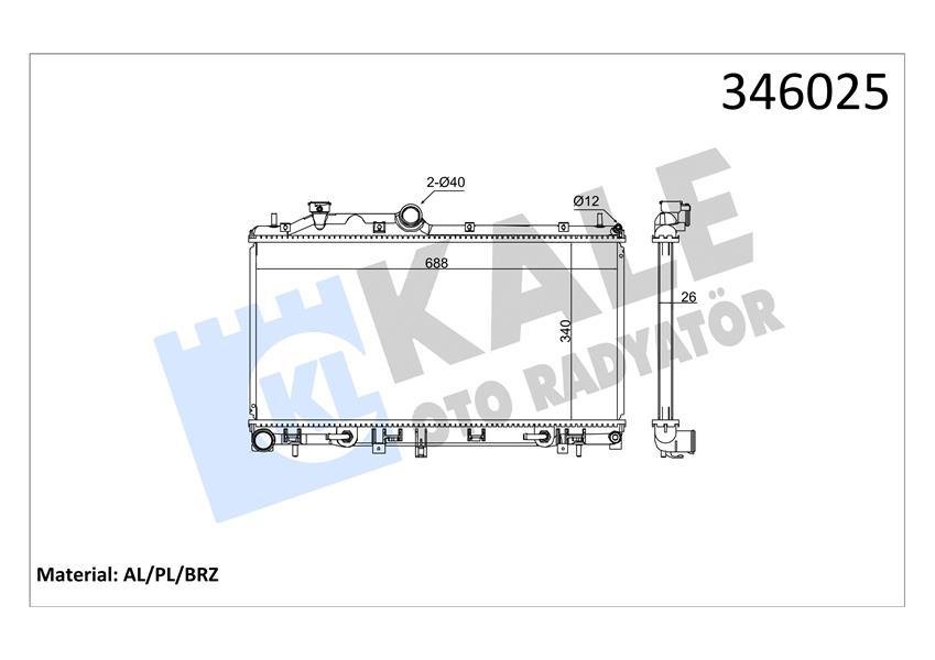 RADYATOR FORESTER AL PL BRZ - KALE - OEM 45119SC020