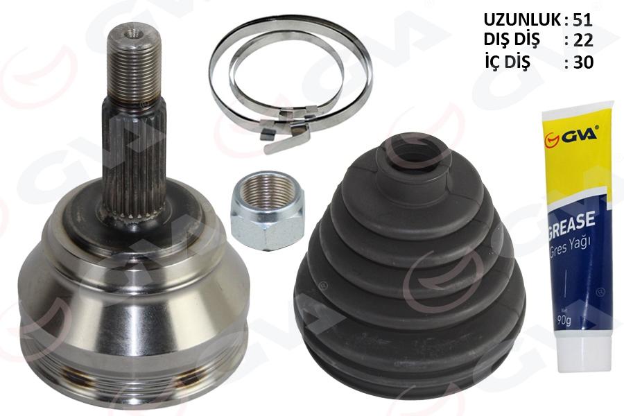 AKS KAFASI DIŞ GOLF3-CLASSİC-CORDOBA 1.6-1.8 (91-) AFT-ABS 1.6-1.8 - GVA - OEM 1H0498340X