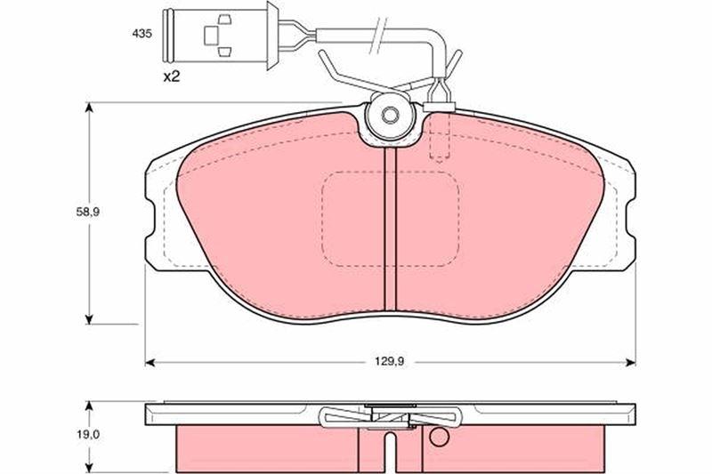 ÖN BALATA FIAT CROMA 2.0 87-96 TİPO 2.0 91-95 145 146 IKB 1.4I 1.6I 92/96 - TRW - OEM 60743563