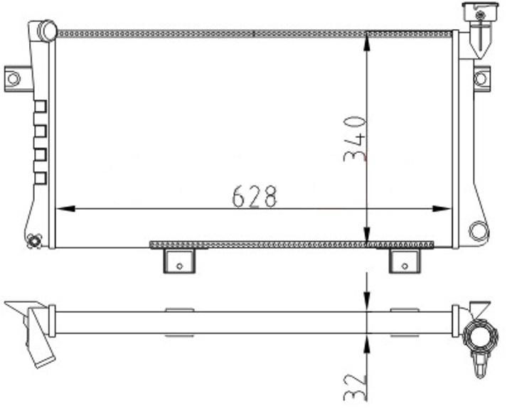 RADYATOR MECHANİCAL MT(628×340×34)NİVA 87-95 623556 - ORIS - OEM 212131301012